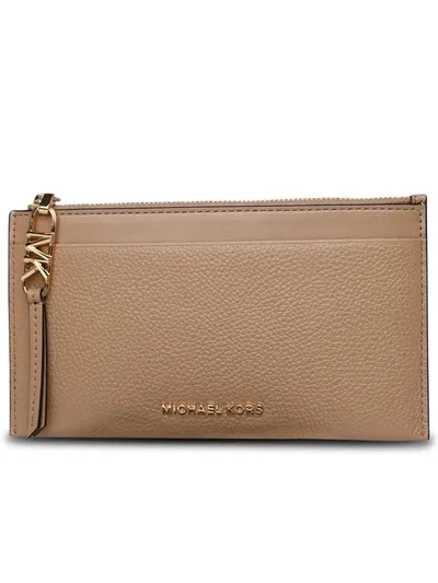 Michael Michael Kors Beige Leather Cardholder