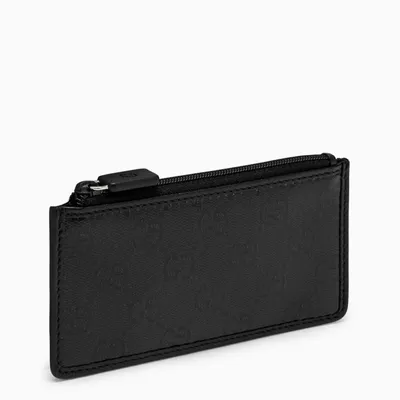 Gucci Black Gg Crystal Fabric Card Holder