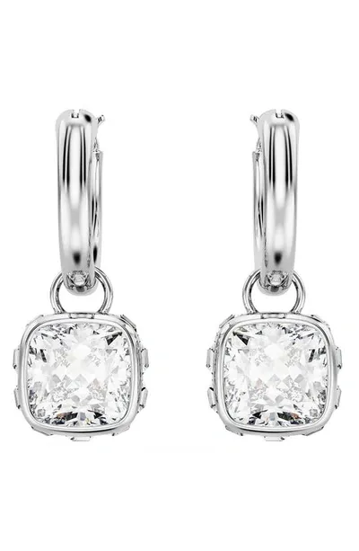 Swarovski Stilla Mini Hoop Earrings In Silver