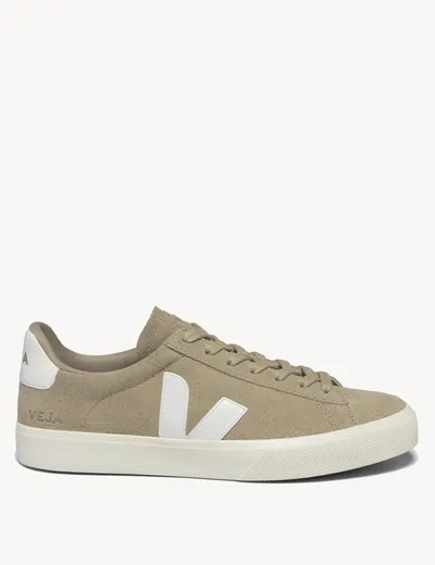 Veja Campo Leather-trimmed Suede Sneakers In Brown