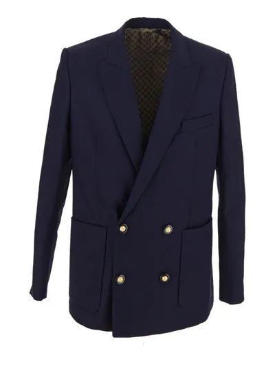 Balmain Four-buttons Blazer In Blue