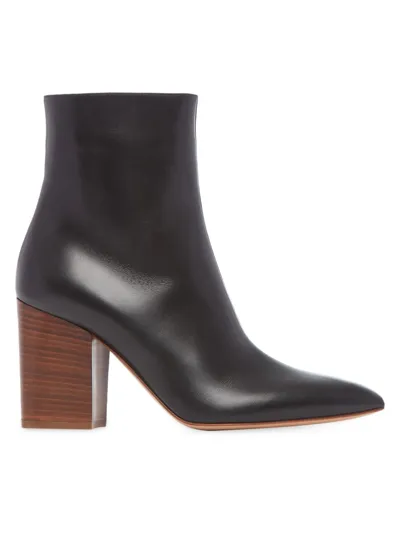 Gabriela Hearst 75mm Rio Leather Ankle Boots In Black