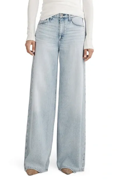 Rag & Bone Featherweight Sofie Wide-leg Jeans In Meadow Blue