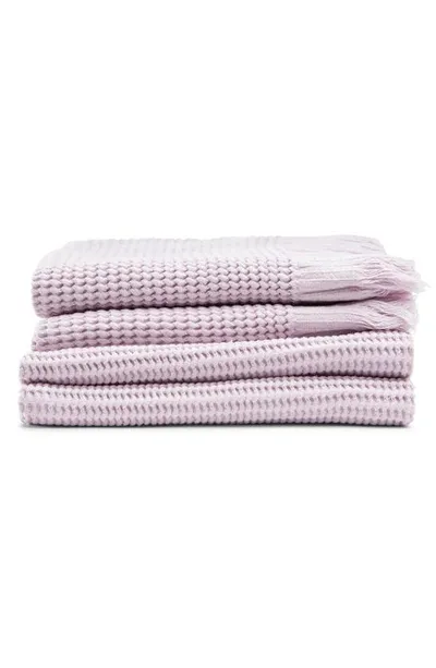 House No.23 Ella Waffle Towel In Lavender