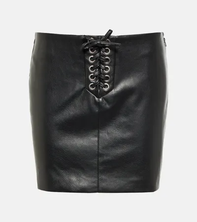 Rotate Birger Christensen Rotate Mini Skirt Eco Leather In Black  