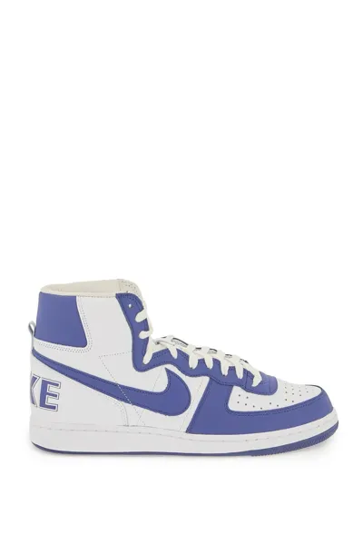 Comme Des Garçons Homme Deux Terminator High-top Sneakers In White,blue