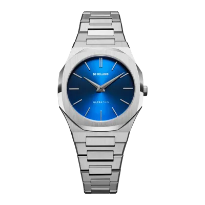 D1 Milano Watch Ultra Thin 34mm In Blue/silver