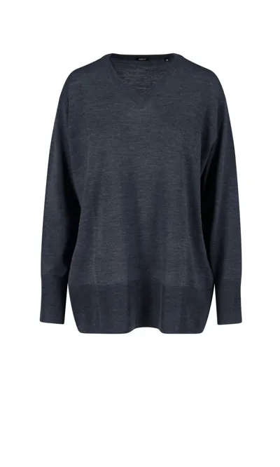 Aspesi V-neck Pullover In Grey