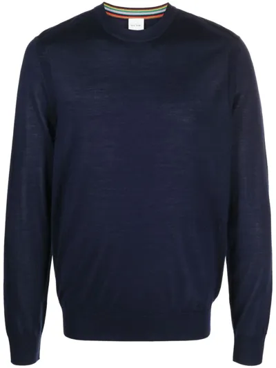 Paul Smith Fine-knit Sweatshirt In Blue