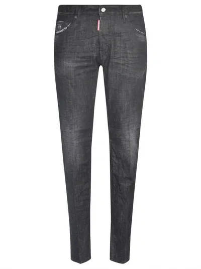 Dsquared2 Tapered Slim-cut Jeans In Black