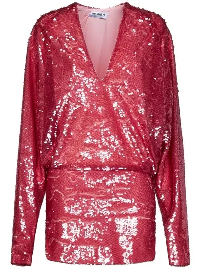 Attico Pink Sequined Minidress