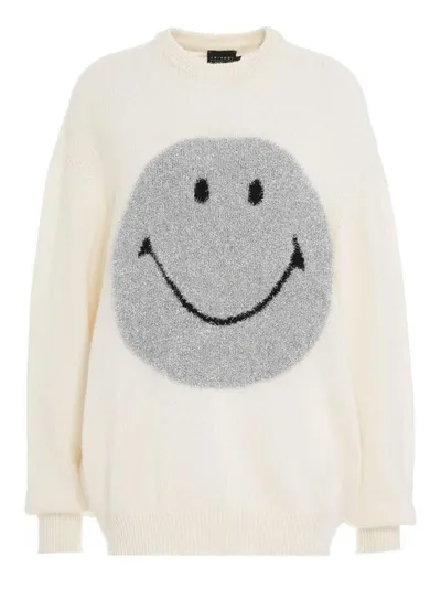 Joshua Sanders Smiley Face-motif Ribbed Jumper In Neutrals