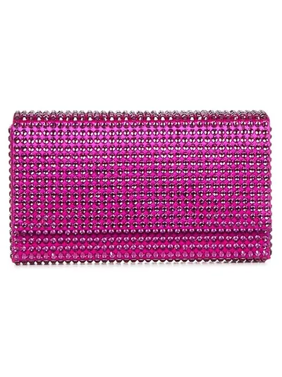 Amina Muaddi Fuchsia Clutch Bag In Pink