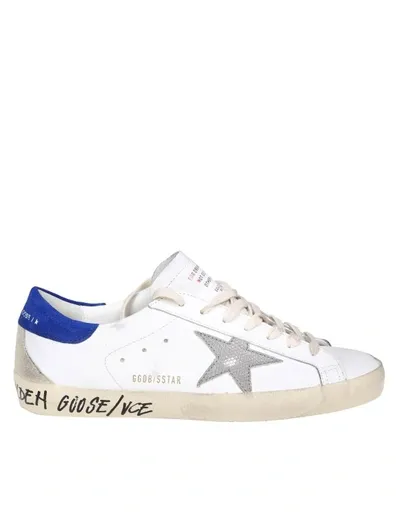 Golden Goose Super Star Sneakers In White Leather