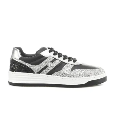 Hogan Sneakers  H630 Silverblack In Silver,black