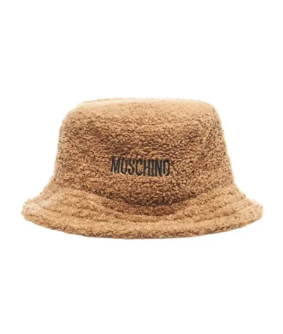 Moschino Fischerhut Mit Logo-stickerei In Brown