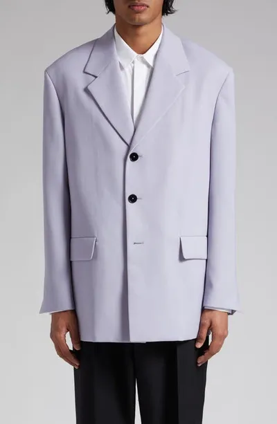 Jil Sander Purple Single-breasted Blazer In 518 - Aster