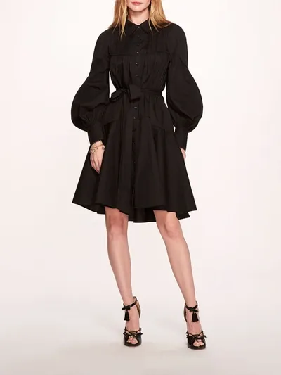 Marchesa Disa Mini Dress In Black