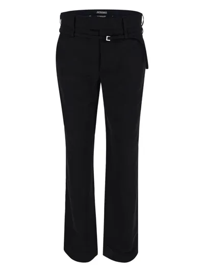 Jacquemus Le Pantalon Disgreghi In Black