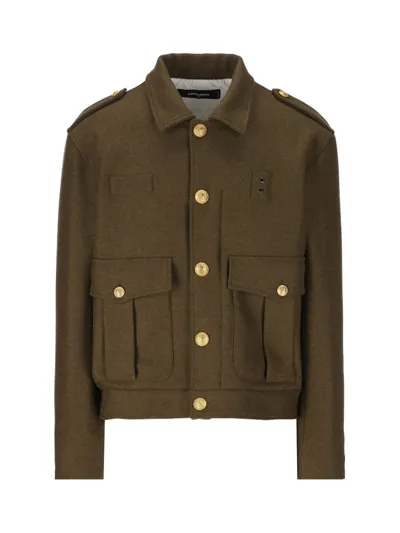 Dsquared2 Military Epaulette Jacket In Green