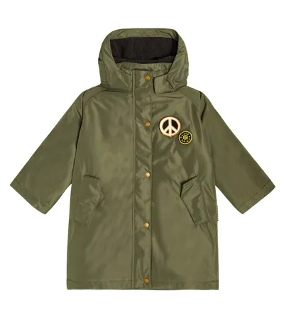 Molo Kids' Hollah Patch-appliqué Coat In Green