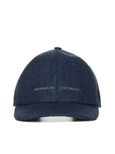 Brunello Cucinelli Hat In Blue