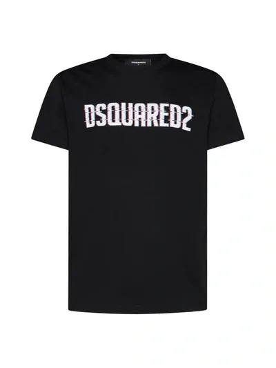 Dsquared2 T-shirts And Polos Black In Multicolor