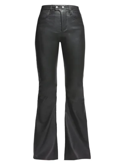 As By Df Robbie Stretch Leather Flares In Black