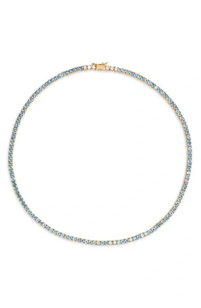 Roxanne Assoulin Gold-tone Cubic Zirconia Necklace In Sapphire / Gold