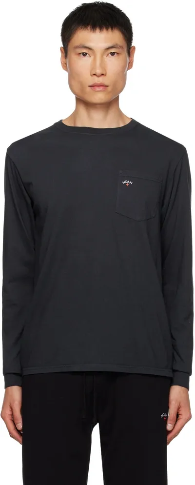 Noah Black Pocket Long Sleeve T-shirt