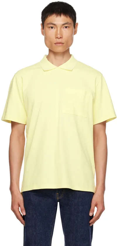 Noah Yellow Collared Polo In Primrose