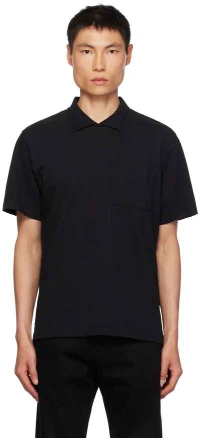 Noah Black Collared Polo