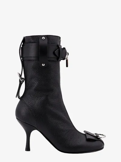 Jw Anderson Padlock Ankle Boots In Black