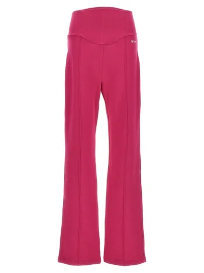 Chiara Ferragni Brand Logo Embroidery Joggers Pants Fuchsia