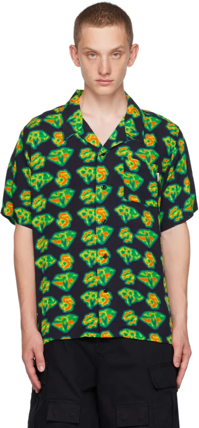 Billionaire Boys Club Black & Green Heat Map Shirt In Multi