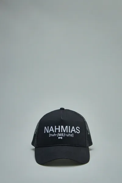 Nahmias Logo-embroidered Mesh-detail Baseball Cap In Black