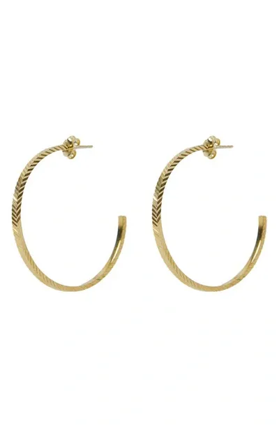 Argento Vivo Sterling Silver Large Hoop Earrings In Gold