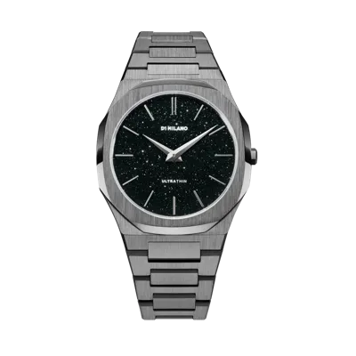 D1 Milano Watch Ultra Thin 40mm In Gun Metal/silver