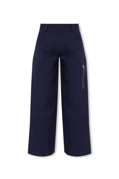 Ami Alexandre Mattiussi Ami Wide Leg Trousers In Blue