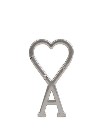 Ami Alexandre Mattiussi Ami De Caur Hook Key Ring In Silver