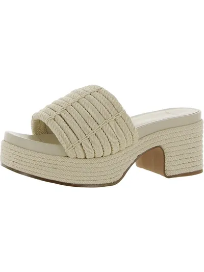 Vince Margo Cord Womens Open Toe Slip On Platform Sandals In Beige