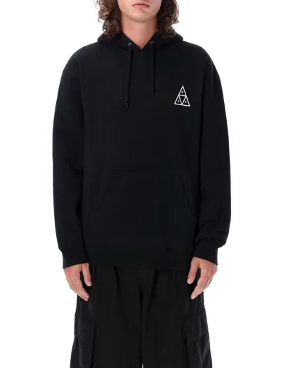 Huf Logo Hoodie In Black