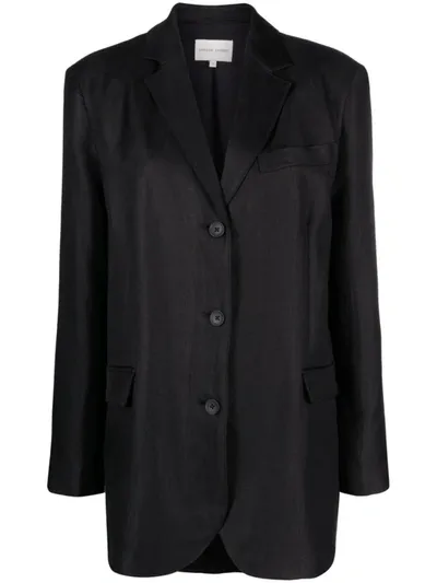 Loulou Studio Single-breasted Virgin-wool Blazer In Black