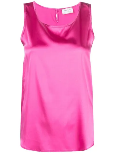 Snobby Sheep Sleeveless Silk Blouse In Fuchsia