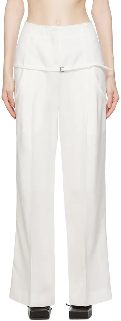 Jacquemus Le Pantalon Criollo Palazzo Pants In Cream