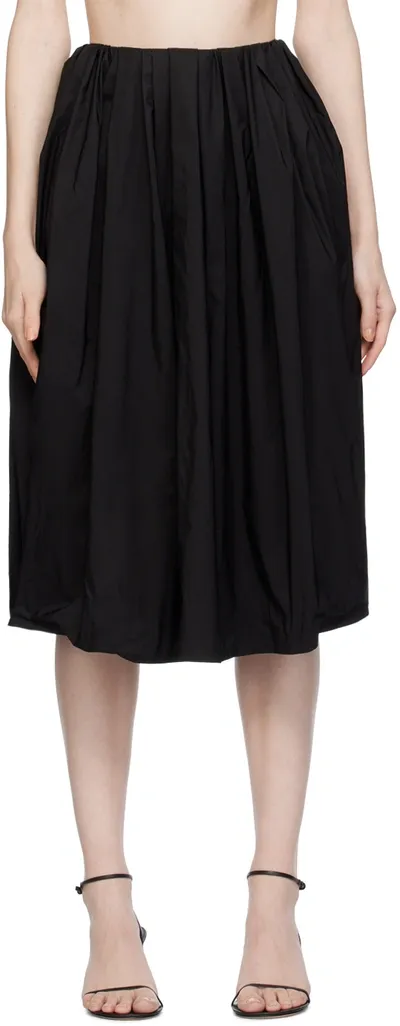 Bevza Black Balloon Midi Skirt