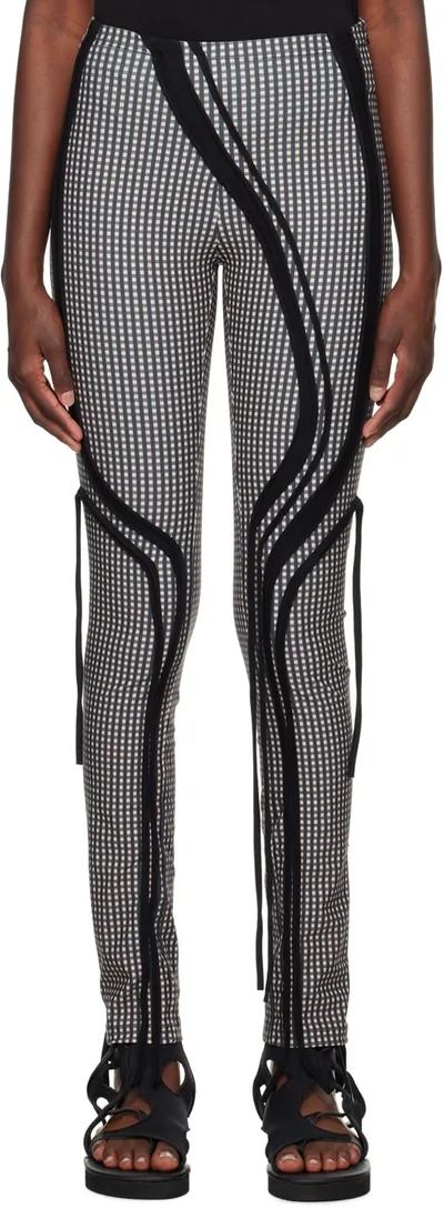 Ottolinger Womens Plaid Print Plaprn Check-pattern Slim-leg High-rise Stretch-woven Leggings