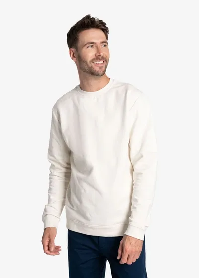 Lole Easy Crew Neck Pullover In Cream