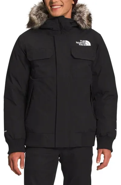 The North Face Mcmurdo Water Repellent 600 Fill Power Down Parka With Faux Fur Trim In Black