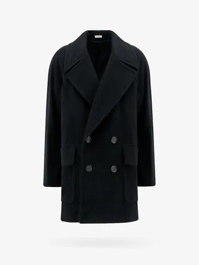 Alexander Mcqueen Coat In Black